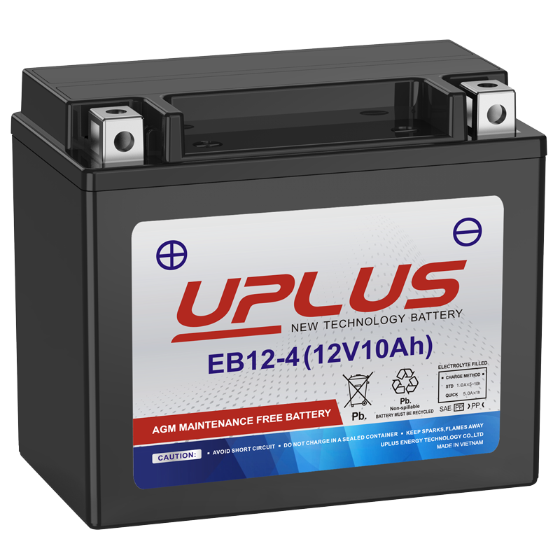 UPLUS EB12-4 High Performance AGM Powersports, ATV Scooter Battery [12V 10Ah]