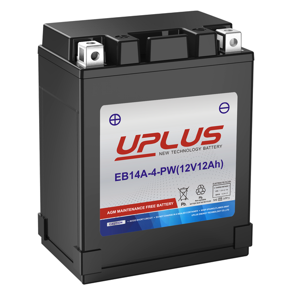 UPLUS EB14A-4/ YTX14AH-BS ATV/Scooter Snowmobile UTV Motorcycle Compatible with Yamaha Honda Suzuki Kawasaki Polaris [12V 12Ah]