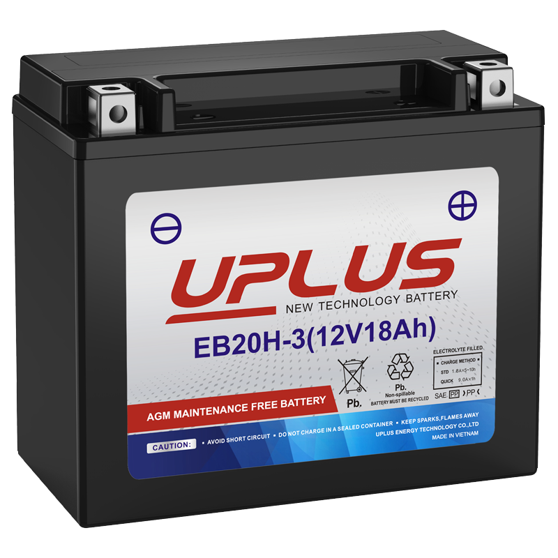 UPLUS EB20H-3 SLA AGM Powersports, UTV ATV Battery [12V 18Ah 310CCA]