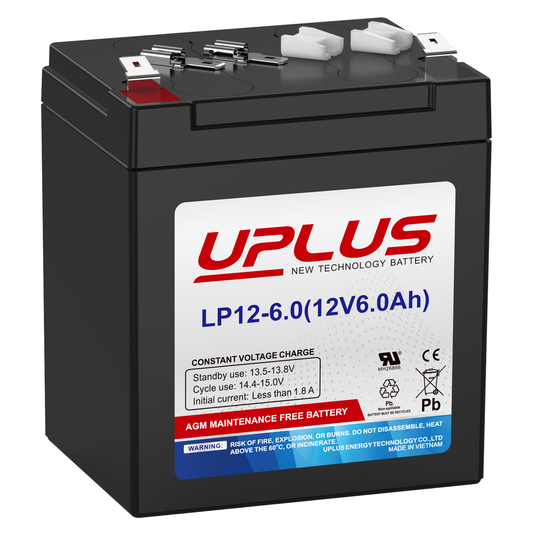 UPLUS LP12-6 Rechargeable AGM Battery for DJW12-4.5 [12V 6Ah]