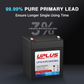 UPLUS LP12-5.0T Rechargeable Sealed Lead Acid Battery for Garage Doors, Security Systems, Burglar Alarms [12V 5Ah]