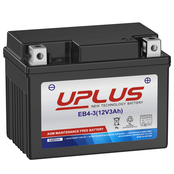 UPLUS EB4-3/YTX4L-BS Maintenance Free SLA/AGM/ATV Battery [12V 3Ah]