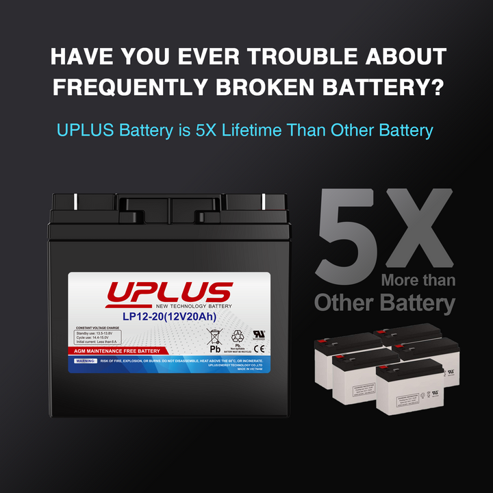 UPLUS 12V 20Ah Rechargeable AGM Batteries