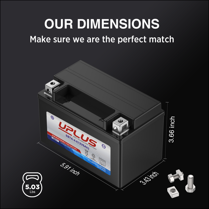 Uplus YB16CL-B powersports battery 1-2