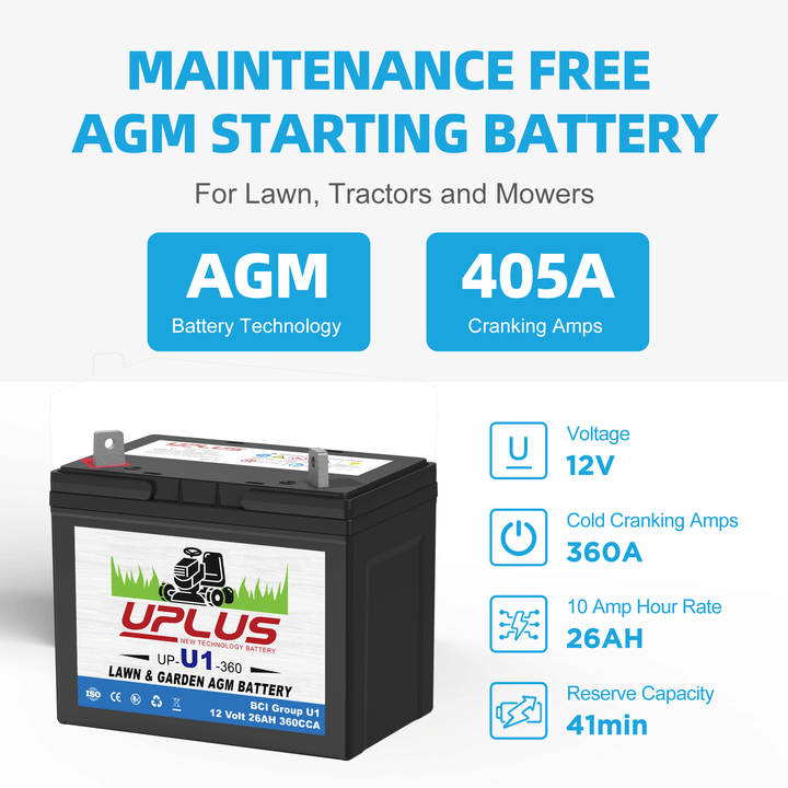 uplus lawn mower battery U1360
