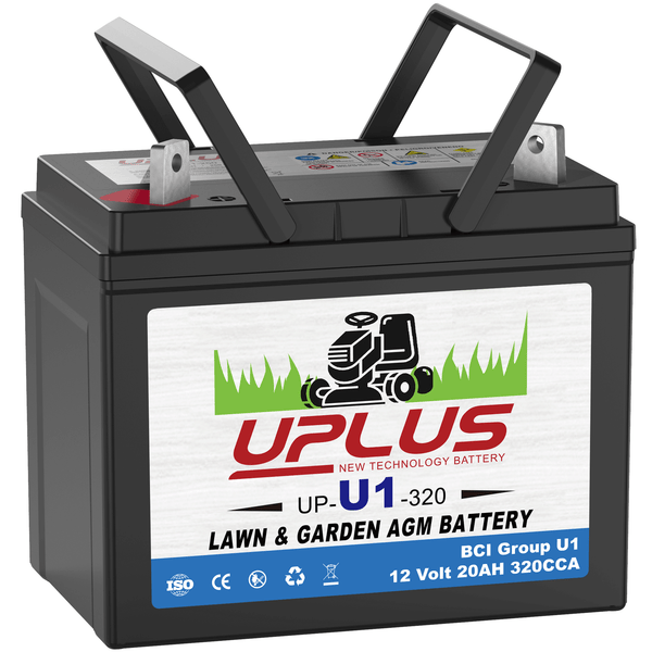 UPLUS U1 Riding Lawn Mower Maintenance Free AGM Battery (12V 320CCA)